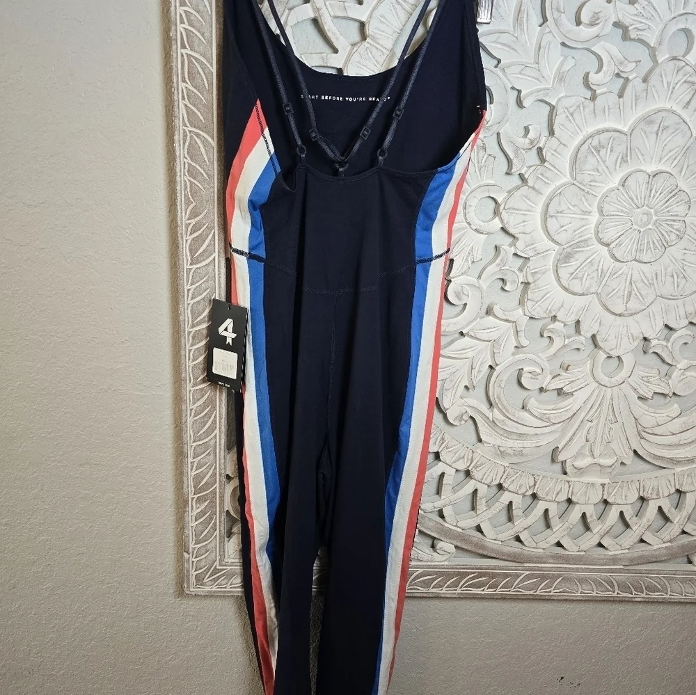 Fourlaps Re-Up  Elevate Training Jumpsuit Navy Scoop Neck size L NWT $128